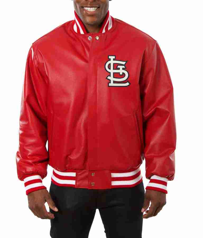 St. Louis Cardinals Varsity Red Leather Jacket TheJacketFactory