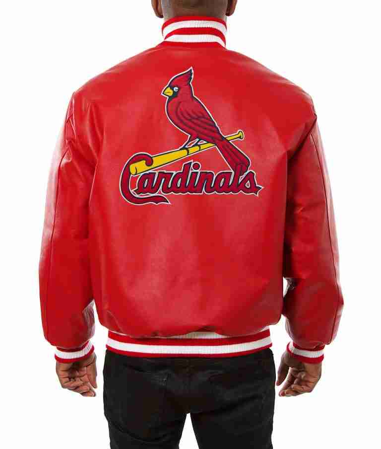 St. Louis Cardinals Varsity Red Leather Jacket TheJacketFactory