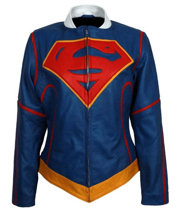 Super Girl Melissa Benoist Blue Leather Jacket