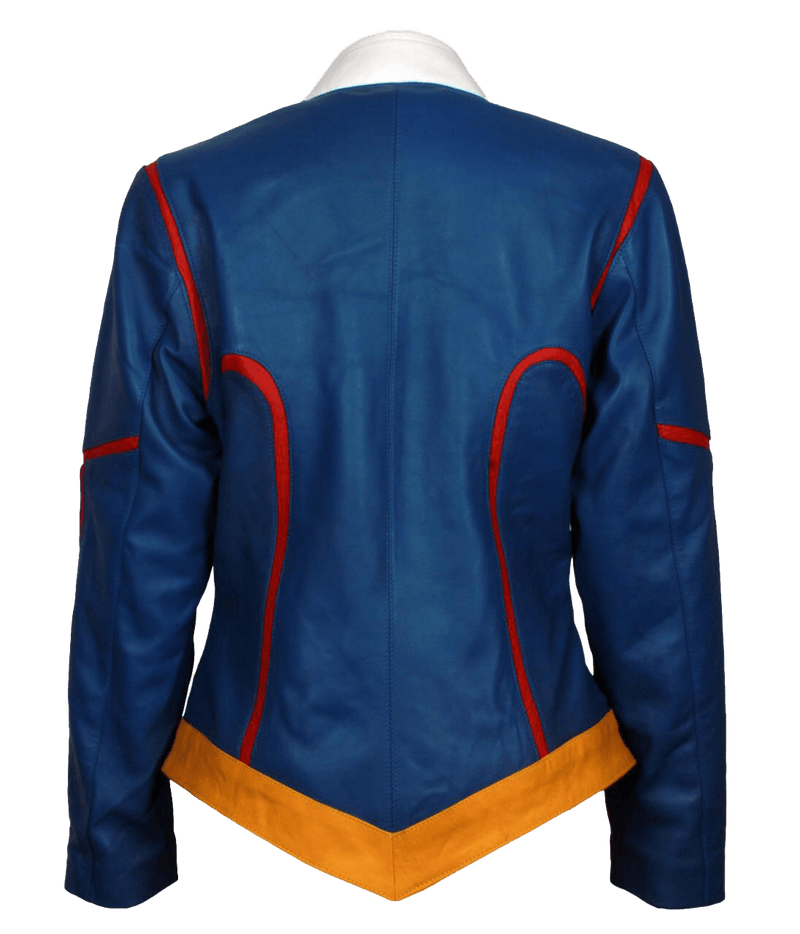 Super Girl Melissa Benoist Blue Leather Jacket