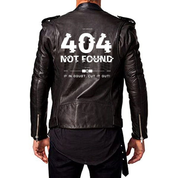 Men's 404 Not Found Leather Jacket