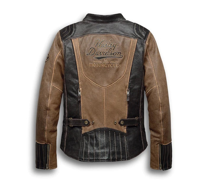 Women's Harley Davidson Triple Vent System Biker Leather Jacket