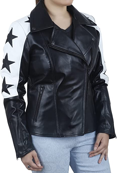 Women's Black Motorcycle Jacket TheJacketFactory
