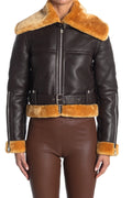 Women's Mandie Shearling Leather Jacket TheJacketFactory