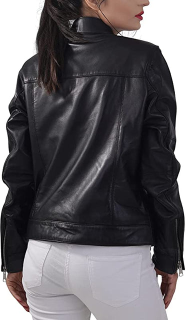 Women's Motorcycle Leather Jacket