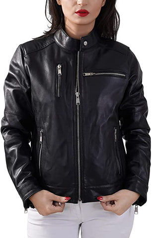 Women's Motorcycle Leather Jacket
