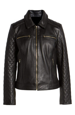 Women's Quilted Lambskin Leather Jacket TheJacketFactory