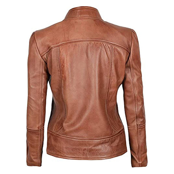 Women's Real Lambskin Leather Jackets TheJacketFactory