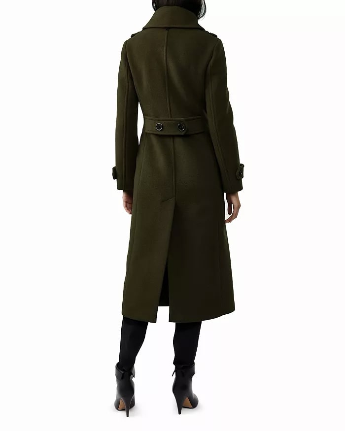Wool Blend Navy and Military Coat for Womens TheJacketFactory