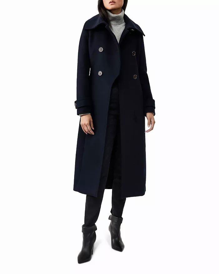 Wool Blend Navy and Military Coat for Womens TheJacketFactory