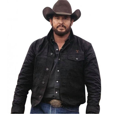 Yellowstone Black Cotton Jacket