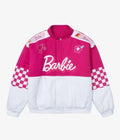 Barbie Pink and White Racer Cotton Motorcycle Jacket
