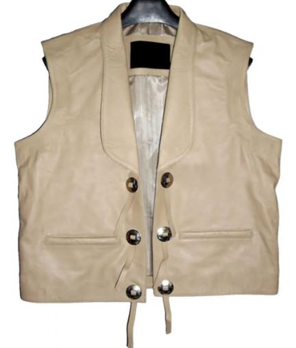 Lorne Greene Bonanza Brown Leather Vest