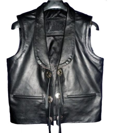 Lorne Greene Bonanza Brown Leather Vest