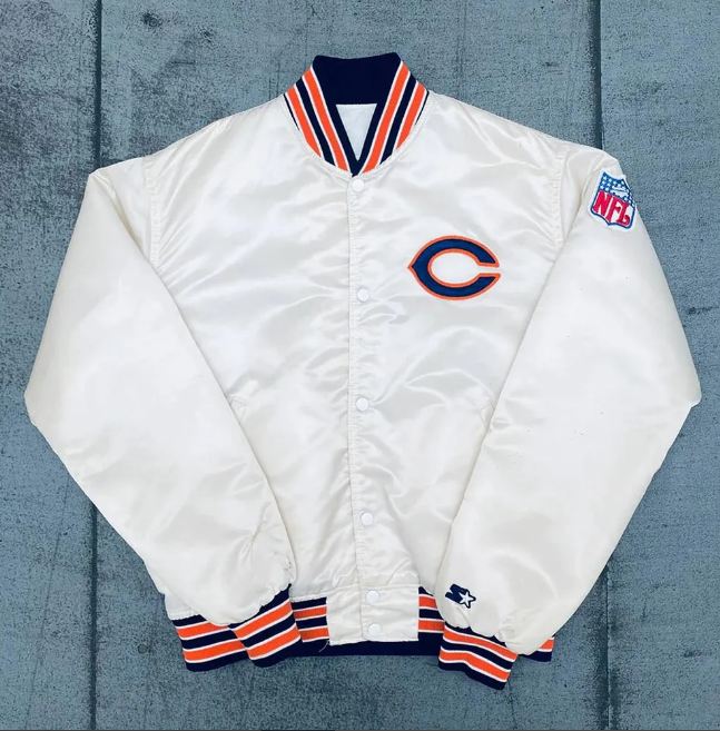 1980’s Chicago Bears Cream Bomber Jacket