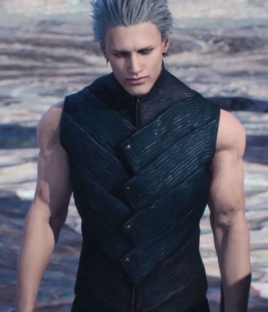 Vergil Devil May Cry 5 Black and Blue Vest