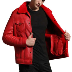 mens-trucker-red-shearling-leather-jacket