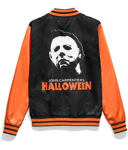 1978 Halloween Black and Orange Varsity Satin Jacket