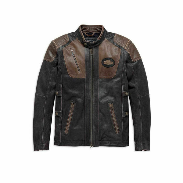 Men's Harley Davidson Triple Vent System Trostel Leather Jacket
