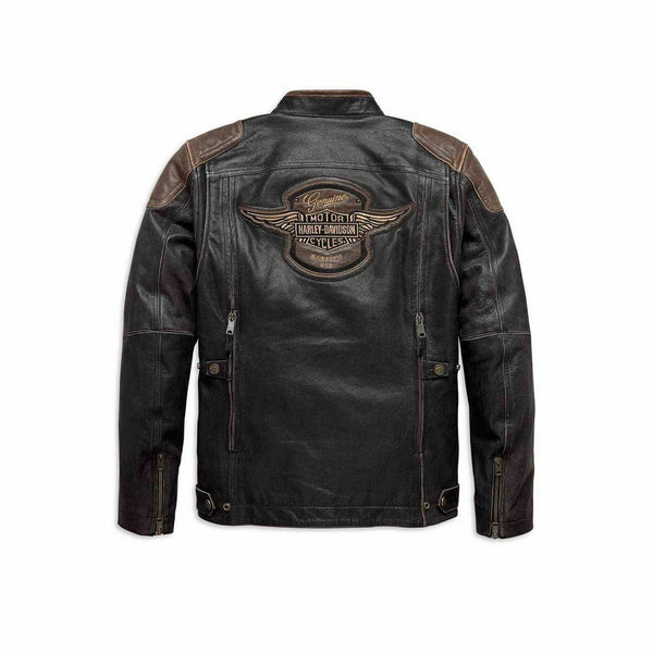 Men's Harley Davidson Triple Vent System Trostel Leather Jacket