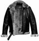 Men's Black RAF B3 Bomber Aviator Real Shearling Genuine Leather Jacket
