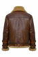 Men's Aviator Pilot Bomber RAF B3 WWII Fur Sheepskin Leather Jacket