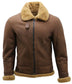 Men's Brown B3 Sheepskin Aviator Jacket