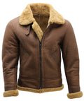 Men's Brown B3 Sheepskin Aviator Jacket
