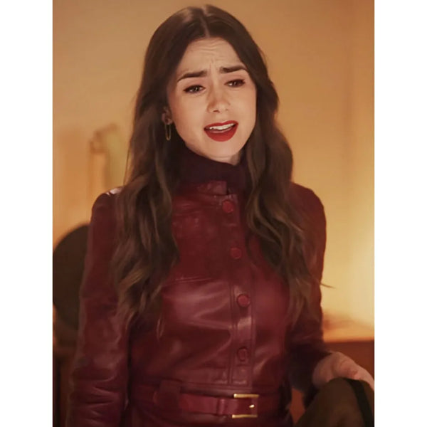 emily-in-paris-s04-lily-collins-burgundy-leather-jacket