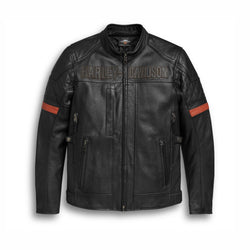 Men's Harley Davidson Triple Vent Vanocker Leather Jacket