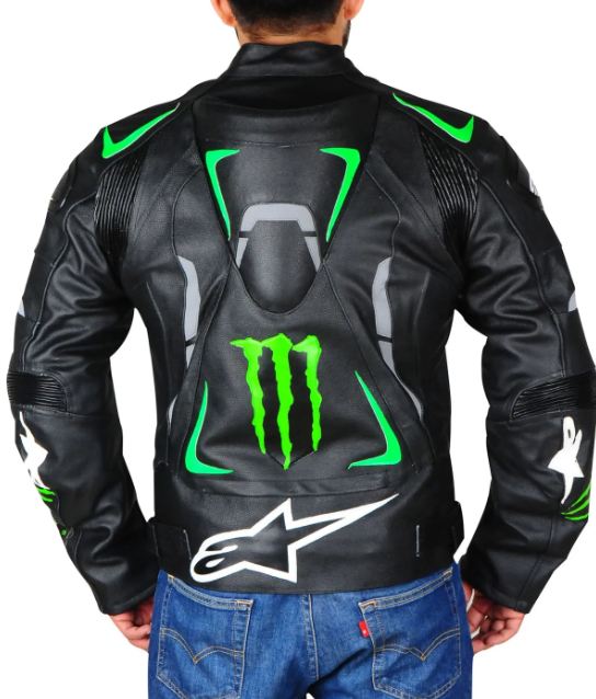 Men’s Monster Energy Alpinestars Motorcycle Leather Jacket