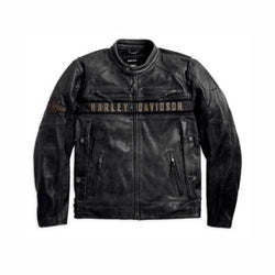 Men's Harley Davidson Passing Link Triple Vent Leather Jacket