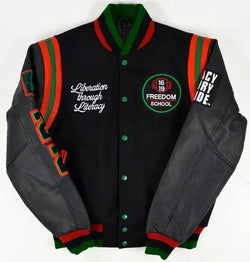 1619 Freedom School Motto 2.0 Letterman Jacket