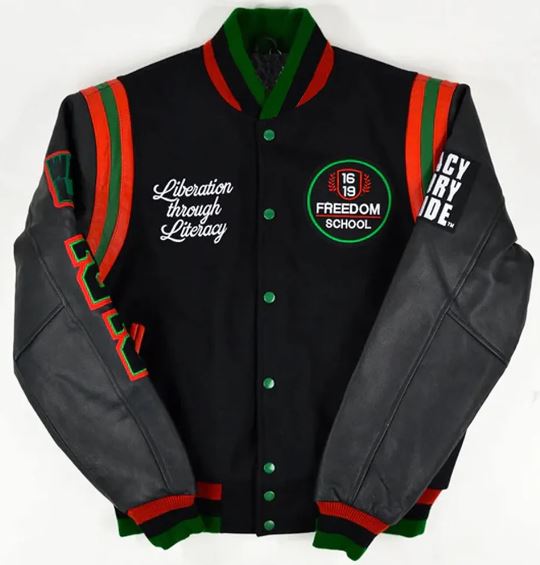 1619 Freedom School Motto 2.0 Letterman Jacket