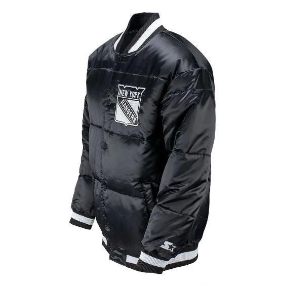 NY Rangers Black Down Fill Puffer Jacket