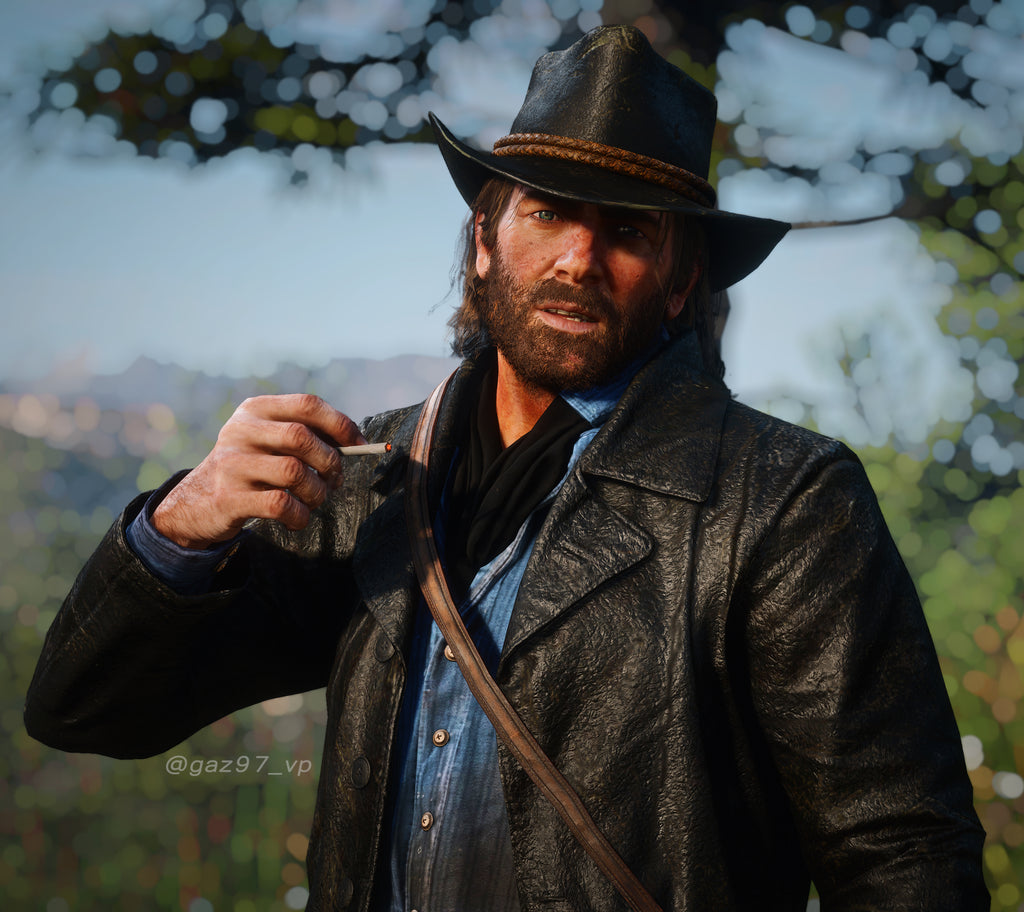 Arthur Morgan RDR2 Black Leather Blazer