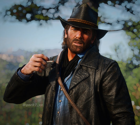 Arthur Morgan RDR2 Black Leather Blazer