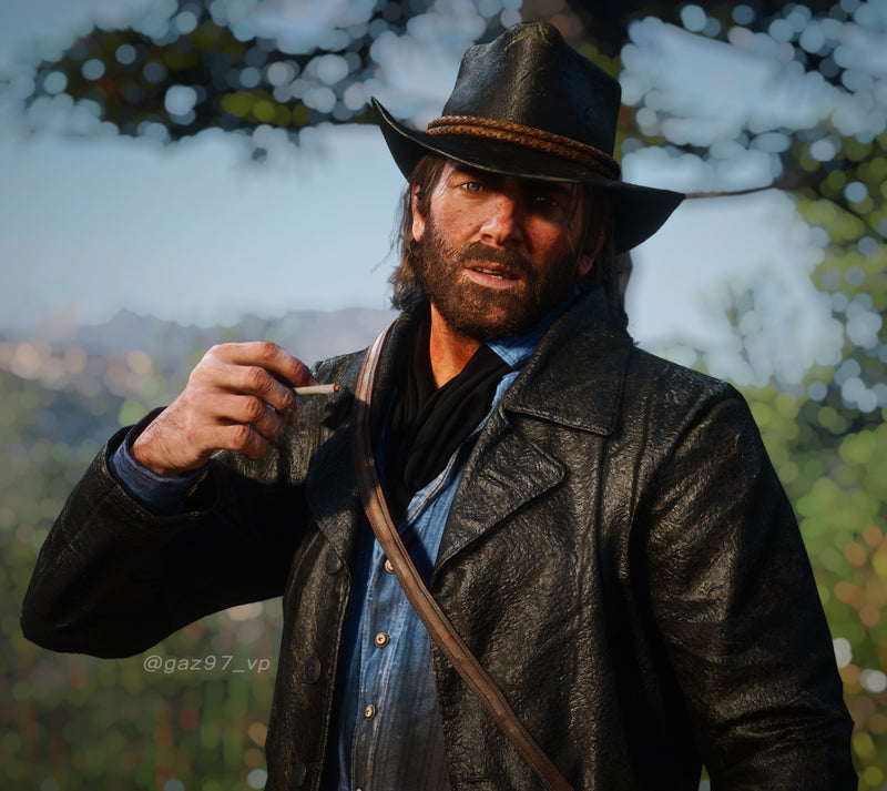 Arthur Morgan RDR2 Black Leather Blazer