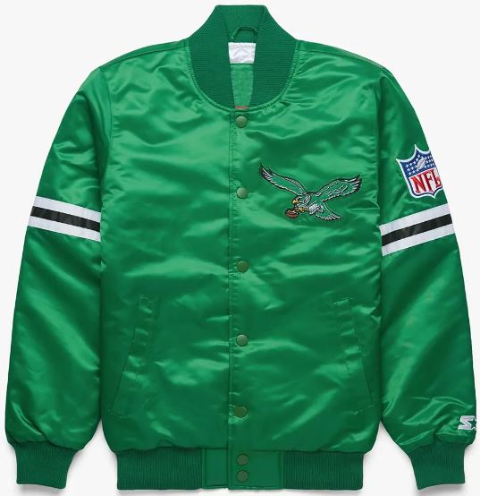 Philadelphia Eagles Striped Satin Jacket