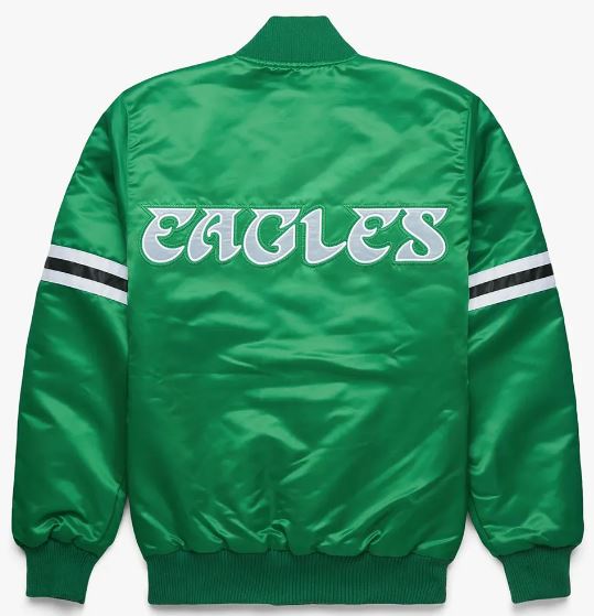 Philadelphia Eagles Striped Satin Jacket