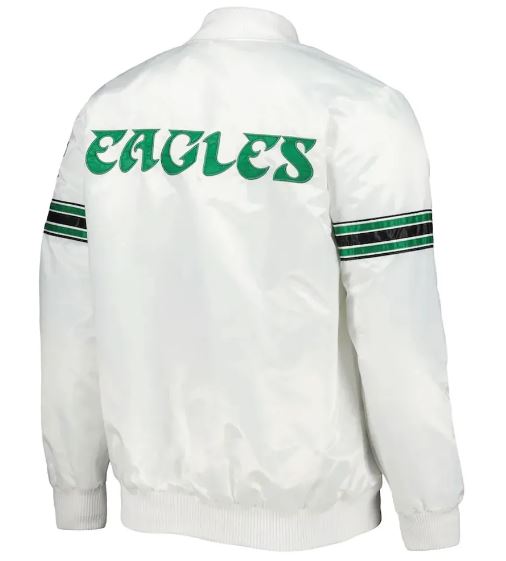 Philadelphia Eagles Striped Satin Jacket