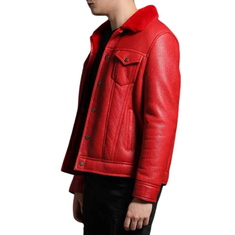 mens-trucker-red-shearling-leather-jacket