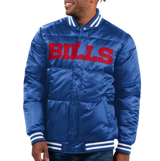 Buffalo Bills Royal Bubble Puffer Jacket