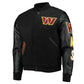 Washington Commanders Black Letterman Jacket
